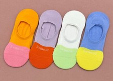 4-Pack BOMBAS 4 Colors Mix Women's Lightweight No Show Socks Size Med 8-10.5