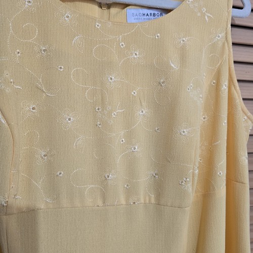 Sag Harbor dress & Jacket Size 16WP Yellow Long Length. C-35 - Picture 5 of 7