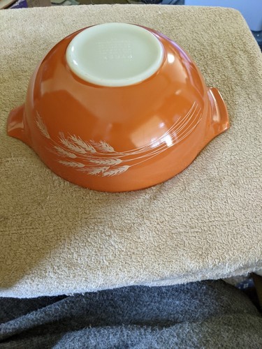 PYREX AUTUMN HARVEST WHEAT 4 PIECE CINDERELLA BOWL SET EXCELLENT CONDITION VHTF - Picture 6 of 11