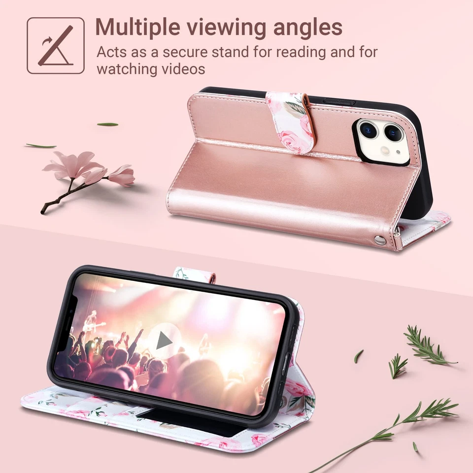 Funda Cartera Compatible con iPhone 12/12 Pro con Portatarjetas [Bloqueo RFID]... Foto 4 de 4