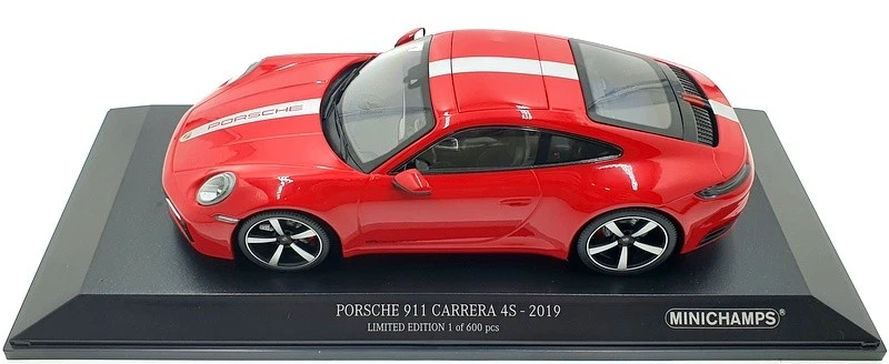 Minichamps 1/18 Scale 155 067326 Porsche 911 Carrera 4S 2019 Carmine - Image 3 of 4