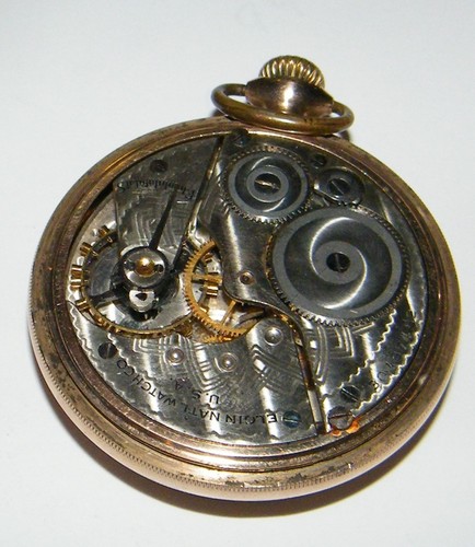 Vintage 1928 Elgin 7 Jewel Grade 291 Pockwatch in a Duber 10K GF case - Running - Bild 3 von 8