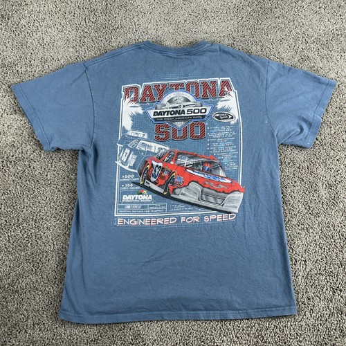 Daytona 500 Shirt Herren Large blau NASCAR Racing Sprint Cup 2013 Race Tee Auto - Bild 2 von 11