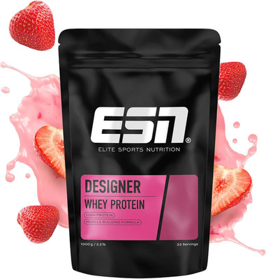 ESN Designer Whey Protein Pulver Strawberry 1kg Made in Germany