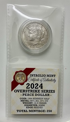 Serie Kennedy Overstrike 2024 - Dólar de la Paz - Ronda de Plata - Imagen 7 de 7