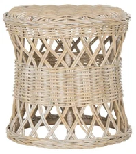Home Collection Desta Natural Wicker Round Accent Table