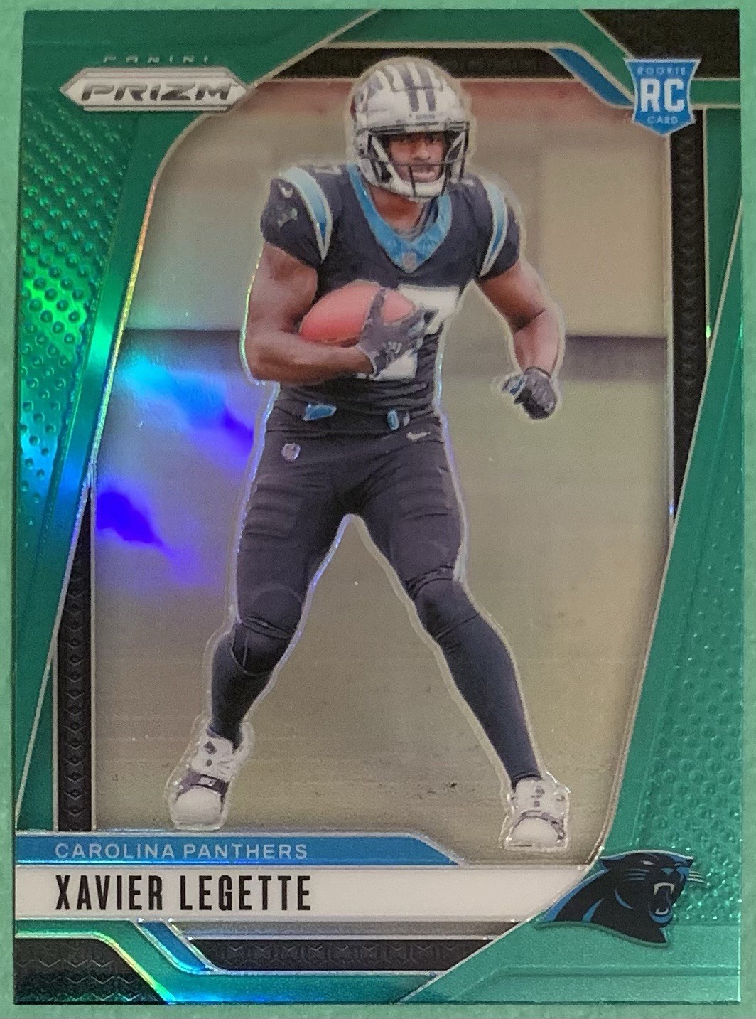 2024 Panini NFL Prizm Xavier Legette #398 Green Prizm Rookie Card (RC)