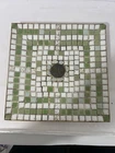 Vintage Handmade Mosaic Tile Art w/ 1964 Kennedy Half Dollar Coin Center 8x8
