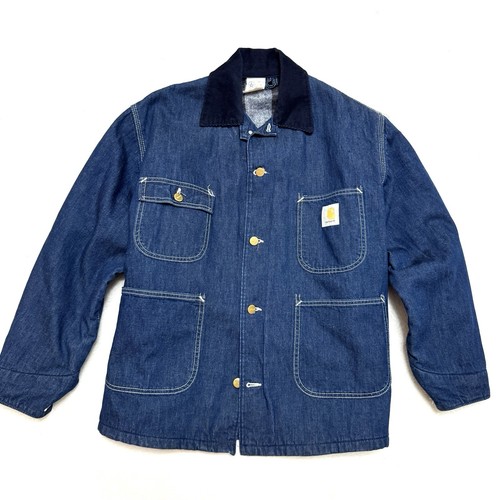 Vintage Carhartt 38 Mens S Small Denim Chore Jacket Coat Blanket Lined Union USA - Picture 6 of 12