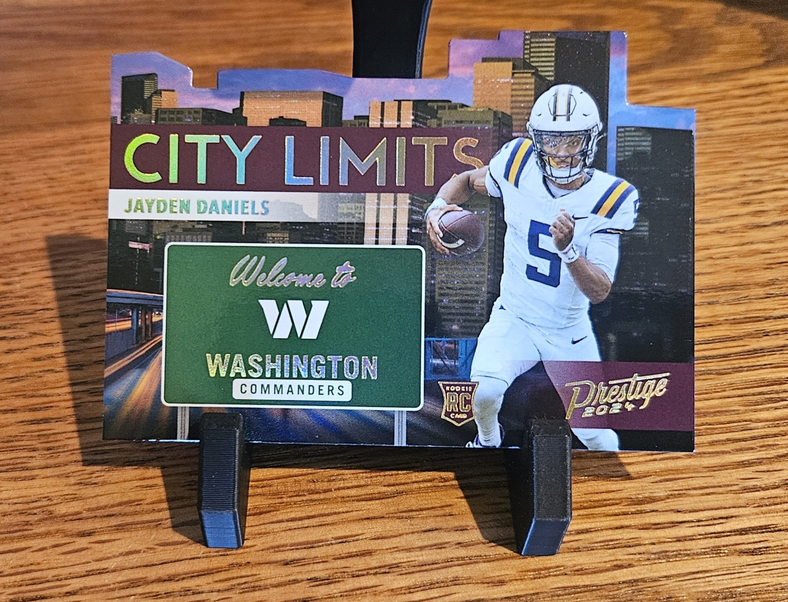 Jayden Daniels 2024 Prestige City Limits SP Rookie Parallel #4 Commanders RC