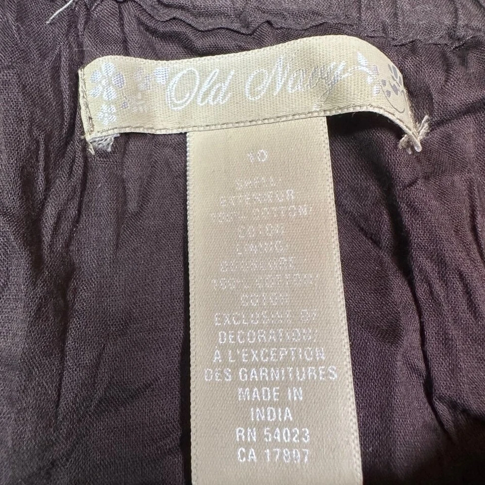 Falda midi vintage antigua azul marino Y2K marrón tiro bajo pradera para mujer talla 10 boho Foto 2 de 4