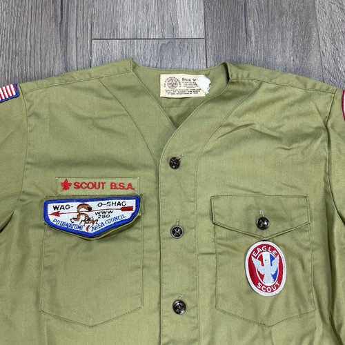 Boy Scouts of America BSA Official Shirt Uniform Adult Large Long Sleeve Patch - Picture 4 of 12