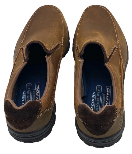 Skechers Herren Braun Wildleder Memory Foam Entspannte Passform Schuhe 64502 Größe 13 - Bild 10 von 12