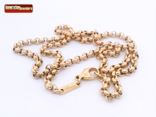 ATEMBERAUBENDER 18 KARAT GELBGOLD CHOPARD COLLIER KETTE HALSKETTE 750 16" KOSTENLOSER VERSAND