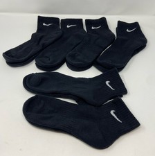 Nike Everyday Plus Cushioned Ankle Socks 6-Pair Pack - Black/White, Size M