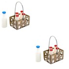6PCS Mini House Zubehör Mini Basket Milch Modell Miniatur