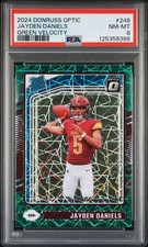 2024 Panini Donruss Optic Rated Rookie Jayden Daniels #248 Green Velocity Prizm