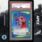 2017 PANINI DONRUSS OPTIC #177 PATRICK MAHOMES II LIME RC RATED ROOKIE PSA 10