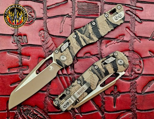 Microtech MSI Ram-Lok Tiger Camo Polymer Tri-Grip Cerakote Terrain Finish - Picture 1 of 4