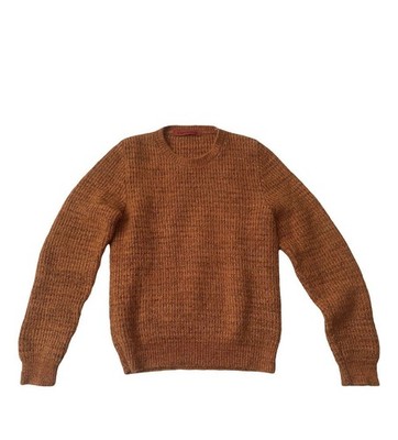 2014 RAF SIMONS / STERLING RUBY Chunky-Knit Orange Sweater M Men