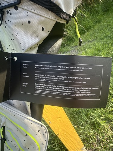 NEW Vice Golf Mission Pencil Bag- Gray / Neon Lime - With Rain Cover NWT!!🔥 - Afbeelding 6 van 20