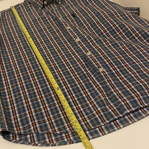 Camicia Abercrombie & Fitch blu rossa a quadri manica corta con bottoni cotone taglia M - Foto 11 di 11