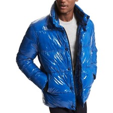 Michael Kors Men's Puffy Quilted Insulated Puffer Jacket XL, XLarge, True Blue 