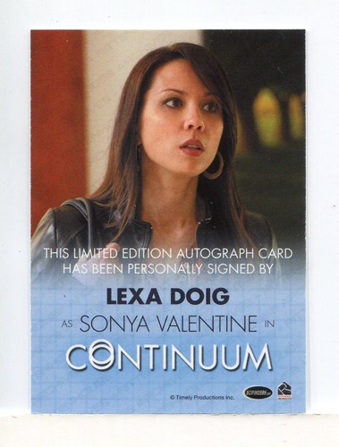 Continuum Seasons 1 & 2 Lexa Doig as Sonya Valentine Autograph Card - Picture 2 of 2