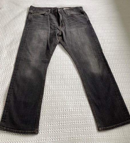 M&S blue harbour jeans grey black Leg 28 inch waist 36 inches straight nwot new - Picture 2 of 6
