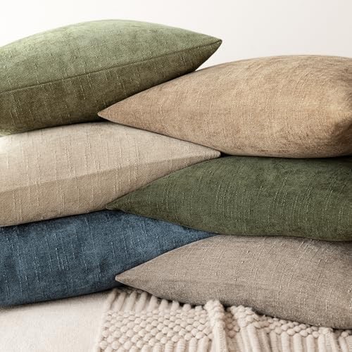 Pack of 2 Soft Textured Chenille Throw 18" x 18" (Pack of 2) Calliste Green - Picture 6 of 6