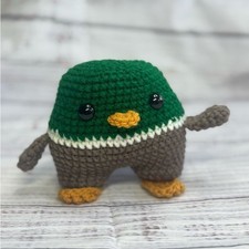 Handmade Crochet Amigurumi Duck Plush Cute Mallard Bird Toy