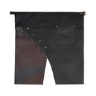 Handmade Real Leather Mini Apron Black & Brown – Unisex Apron with Tool Pocket,