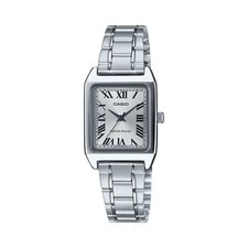 Casio LTP-V007D-7B Women's Rectangular Stainless Steel Roman Silver Dial Watch