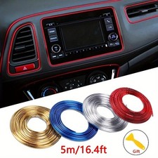 Universal 16ft PVC Car Moulding Strips, Flexible Interior Trim for Auto Styling