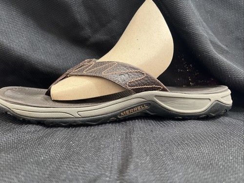 Men's Merrell Tortugus Leather Flip Flop Thong Sandal Size 13 US 46 EU 12Uk - Picture 5 of 11