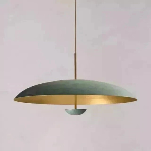1950 Mid Century 1 Light Modern Rust Pendant Sputnik chandelier Light Fixture - Picture 2 of 4