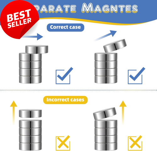 100 Pack Mini Magnets 6x2.5mm Strong Small Disc Magnets for Fridge Boards - Picture 4 of 10