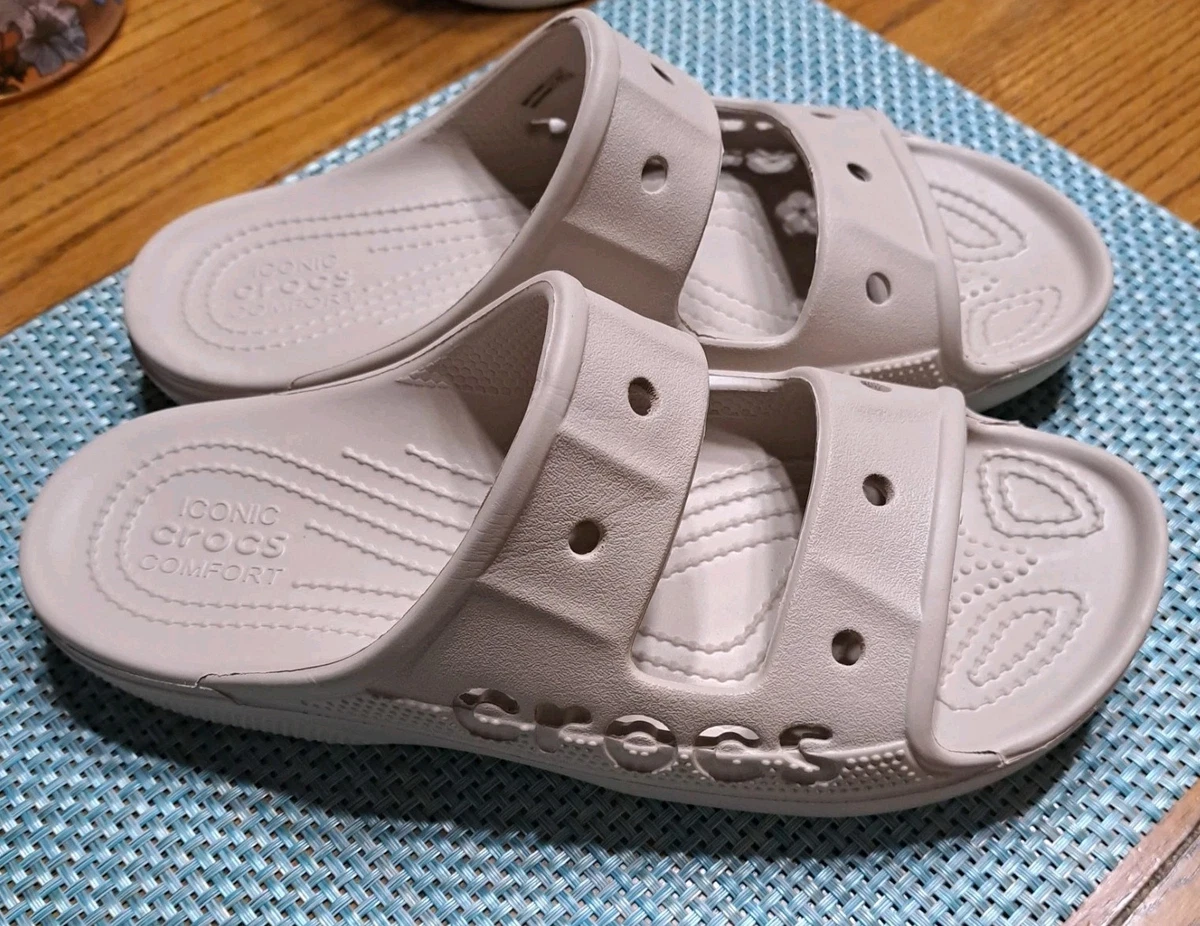 Crocs MENS SIZE 12 Baya Slide Sandals Beige 207627 Two Straps 71IWVvDGRuL._AC_UY900_.jpg main image 3