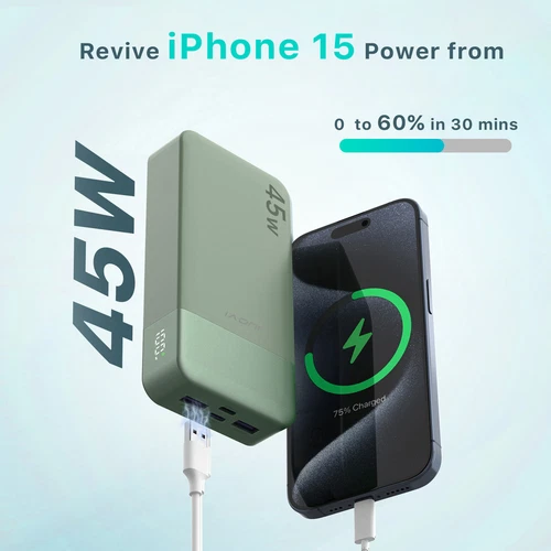 45W PD Portable Power Bank 20000mAh Charging External Battery Charger For Phone image 3