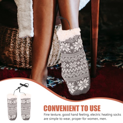 Calcetines Bota para Mujer Calentador de Pies Eléctrico Calefacción Recargable - Imagen 3 de 12