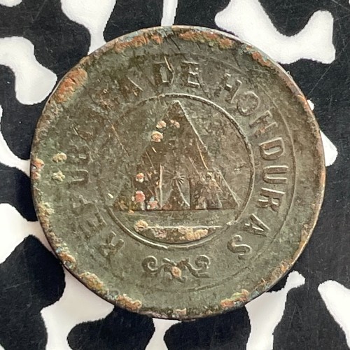 1895 Honduras 1 Centavo Lot#JM0185 Very Scarce! Corrosion, KM#61 - Picture 2 of 2