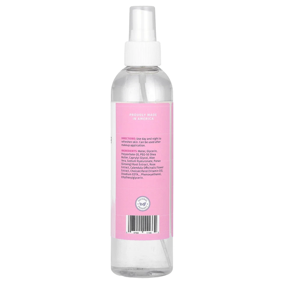 Spray facial de agua de rosas Reviva Labs 8 oz 236 ml sin crueldad, no probado Foto 2 de 3