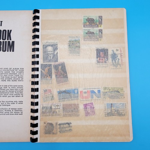 Stockbook francobolli vintage da collezione anni 70 Stamp-O-Mat made in w Germany con francobolli - Foto 6 di 14