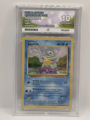 The Pokémon Company Squirtle 001/034 Holo Trading Card Game Classic Ace 10