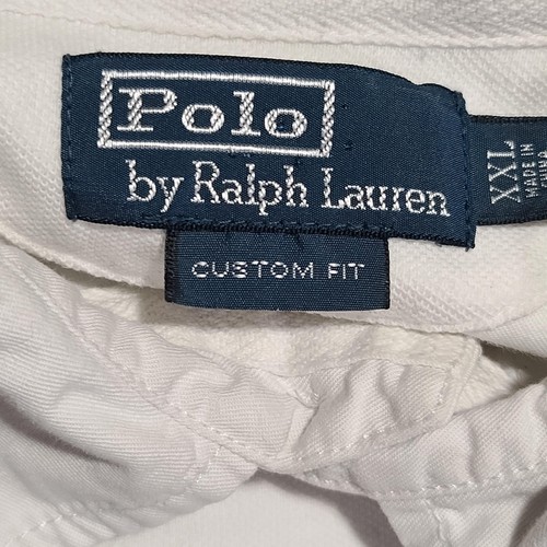 Polo Ralph Lauren vintage camicia uomo XXL grande pony trapunta spalla rara anni 90 rugby - Foto 14 di 16