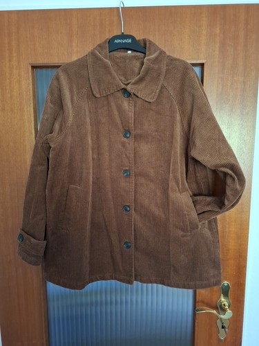 💕 Tolle Cordjacke, Gr. 44/46, braun, leichte A-Linie, neu 💕