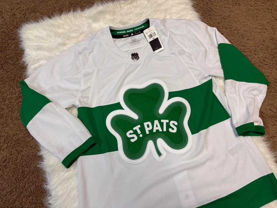 Adidas Toronto Maple Leafs St. Pats Alternate Primegreen Men's Size 54 Jersey - Image 3 of 4