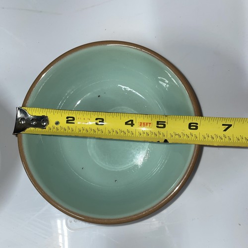 2 Chateau Buffet Bowl - Brown & Turquoise Aqua - USA - Picture 5 of 5