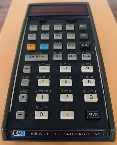 HP-55 PROGRAMMABLE VINTAGE CALCULATOR POWERS ON ENTER ๐ NO CONTACT SOLD 4 PARTS - Picture 2 of 12