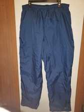 Vintage Nike Nylon Track Pants Mens XXL Blue Windbreaker Lined Warm Up Joggers